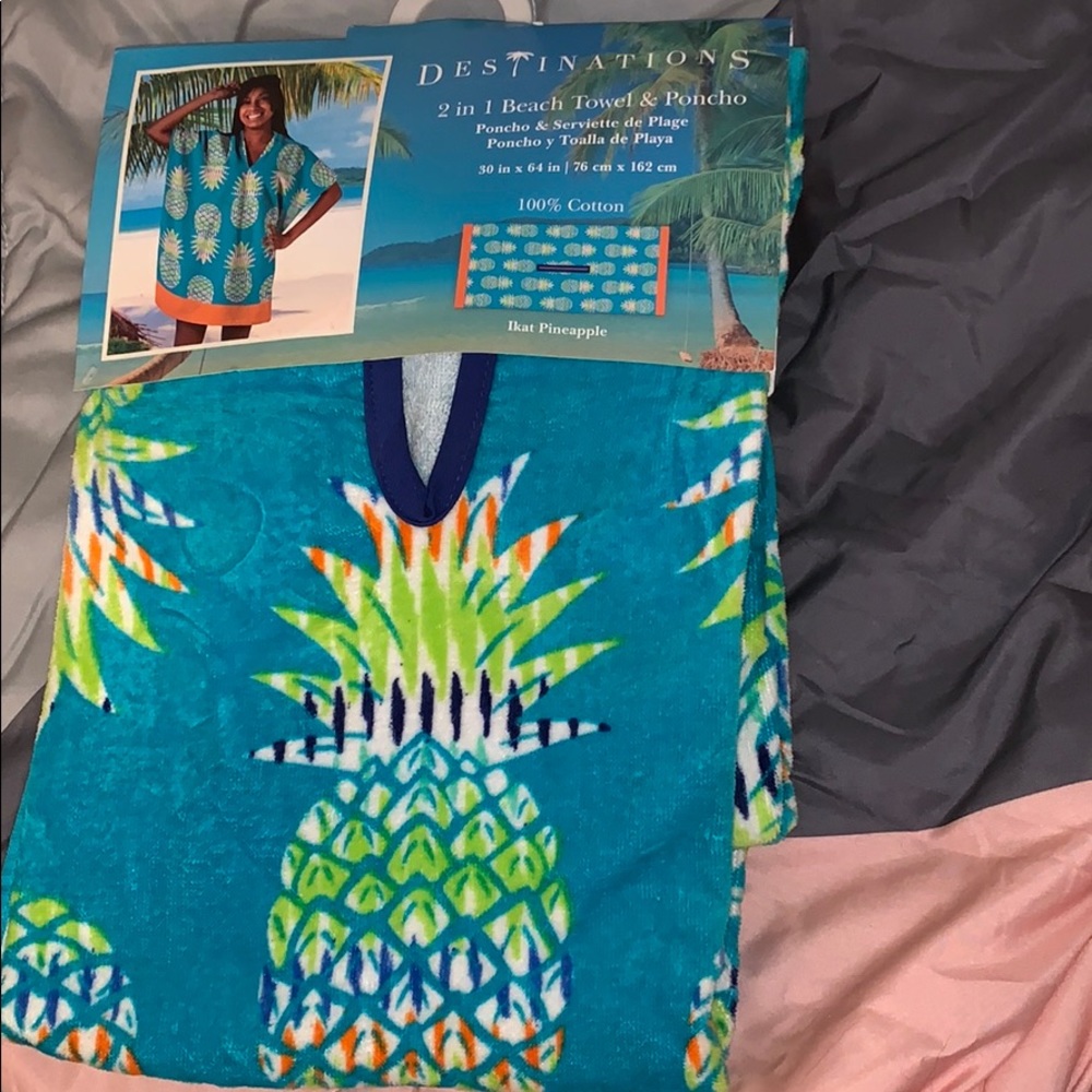 2 in 1 beach towel & poncho